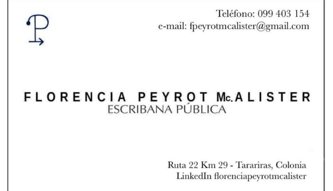 Florencia Peyrot Mc Alister – Escribana Pública