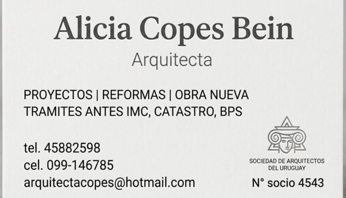 Arquitecta Alicia Copes Bein
